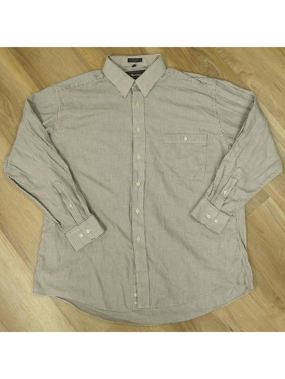 Barrington Men's Long Sleeve Button-Up Shirt Size 17 1/2 34/35 Business Formal‎